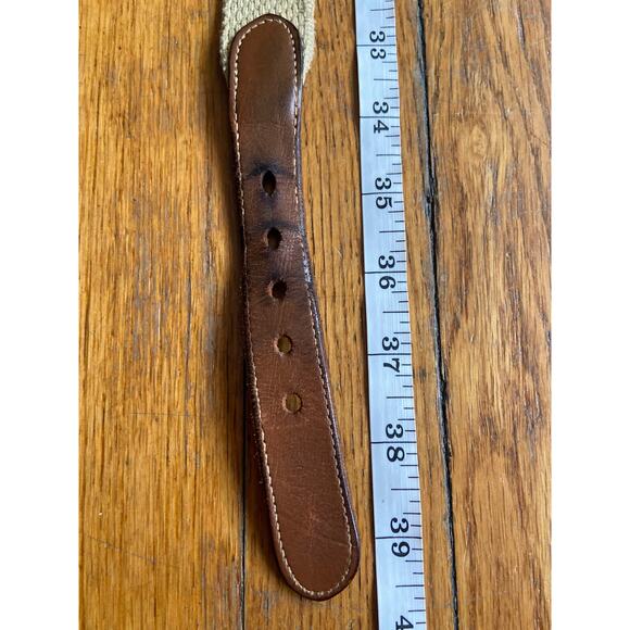 Vintage DOONEY & BOURKE Beige Surcingle Belt Womens sz 36 - Picture 9 of 11